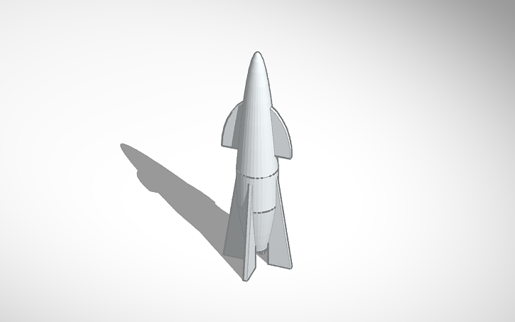 3D design rocket - Tinkercad