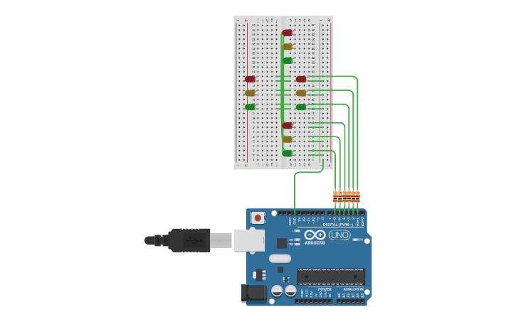 Build Stop Light Circuit design Stop Lights - Tinkercad
