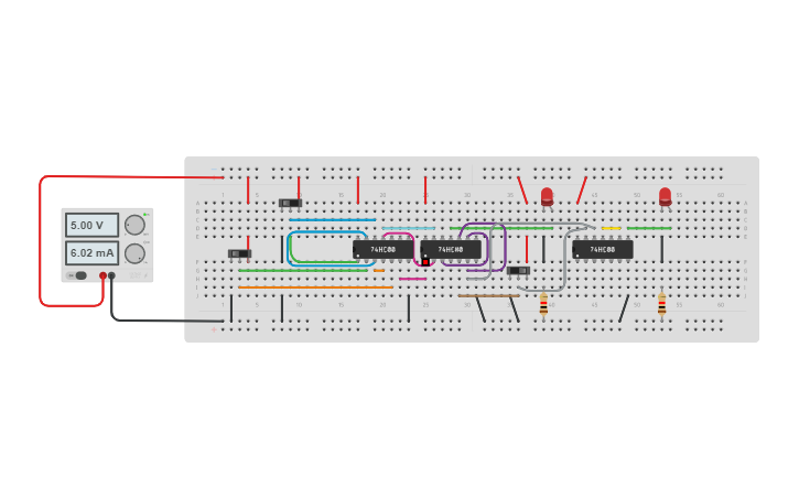 Circuit design full subtractor using nand gate - Tinkercad