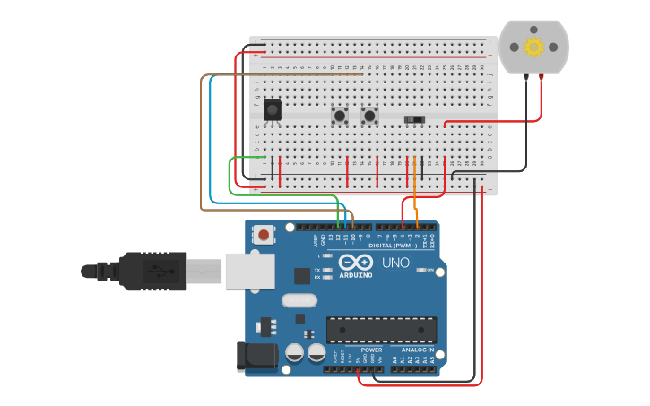 Circuit design Automatic Food Processor Circuit - Tinkercad