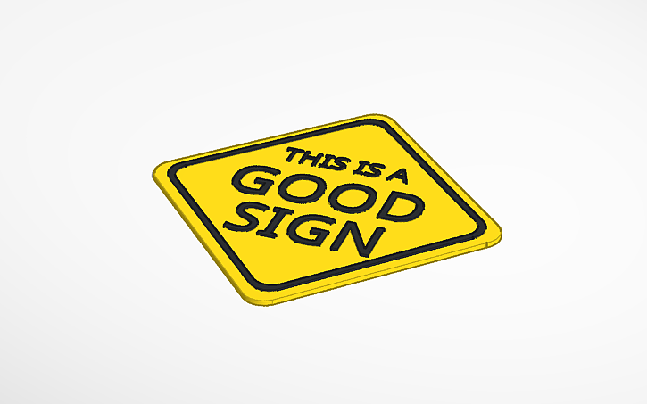 3D design Good Sign - Tinkercad