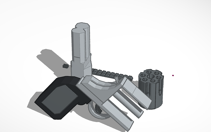 3D design revolver assembly kit - Tinkercad