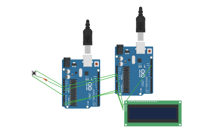 Circuit design practica de i2c - Tinkercad