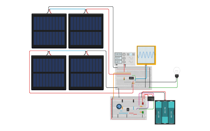 Circuit design PANEL SOLAR - Tinkercad