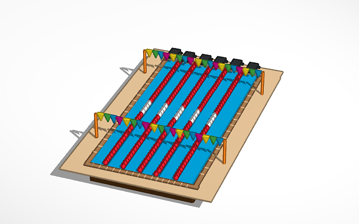 3D design Swimming Pool - Tinkercad