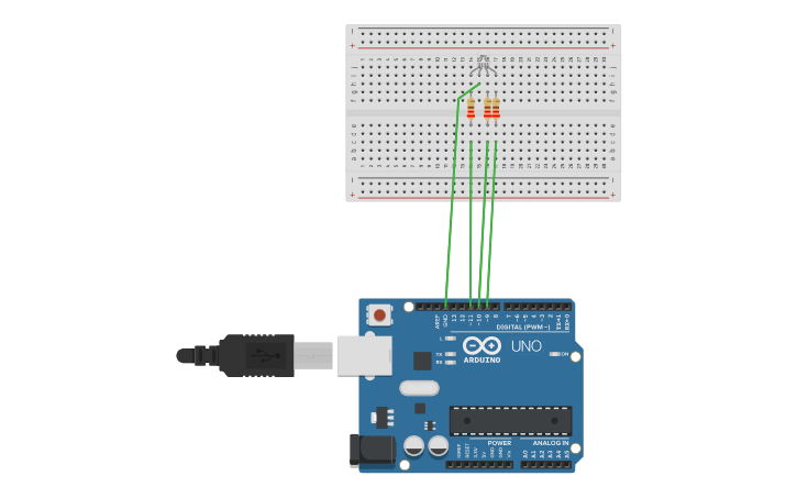 Circuit design Interfacing an LED with a microcontroller - Tinkercad