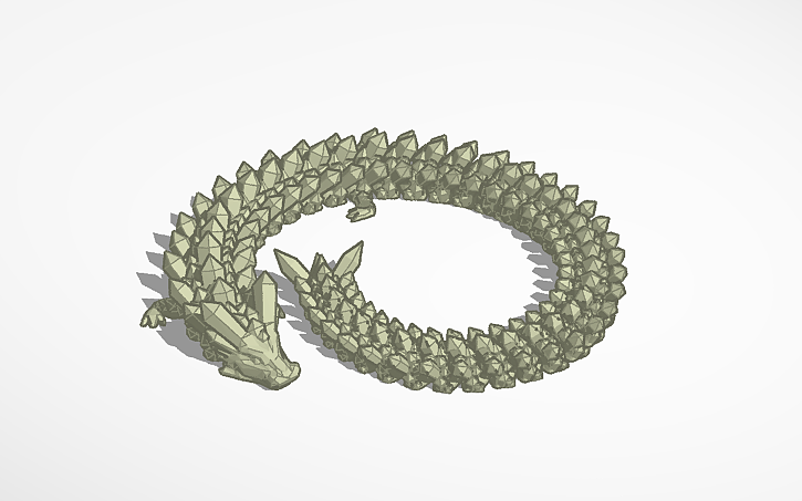 3D design Crystal Dragon(Articulated) - Tinkercad