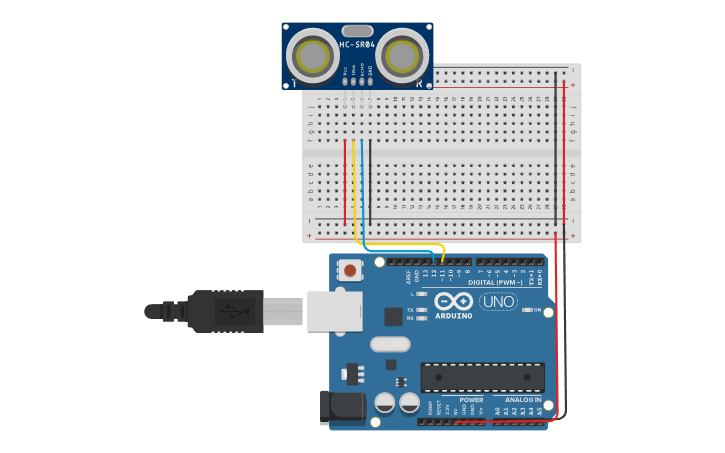 Distance Sensor Cad Model Circuit design Distance Sensor - Tinkercad