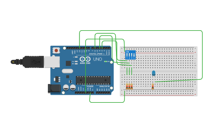Arduino Exercice Circuit design Arduino Exercise 2 - Tinkercad