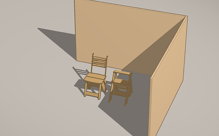 3D design ladder chair(plegable)-SimLab - Tinkercad