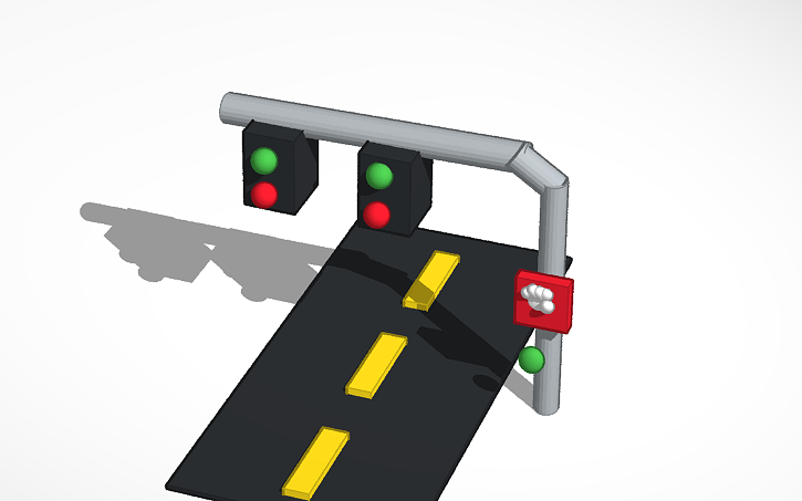3D design stoplight - Tinkercad