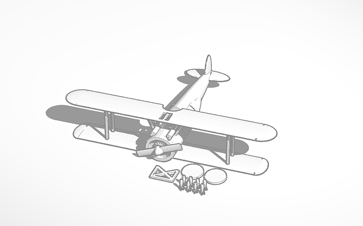 3D design Sopwith Camel - Tinkercad