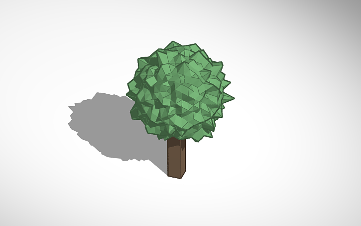 3D design Bushy Fluffy Tree - Tinkercad