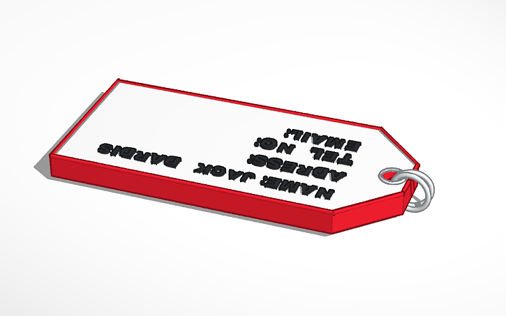 Name Tag Design Unity 3D design NAME TAG - Tinkercad