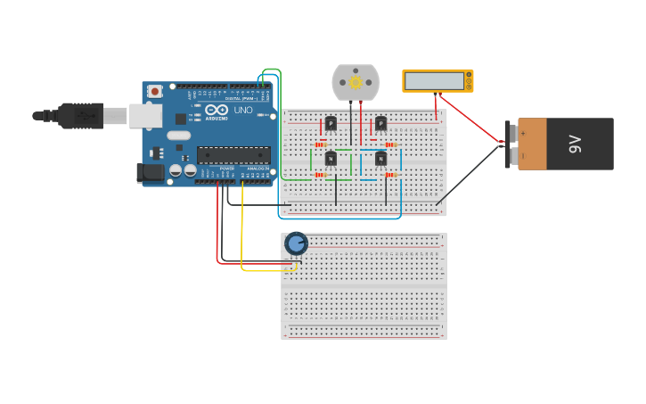 Circuit design H bridge - Tinkercad