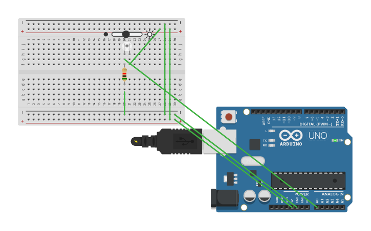 Circuit design Ambient light sensor - Tinkercad