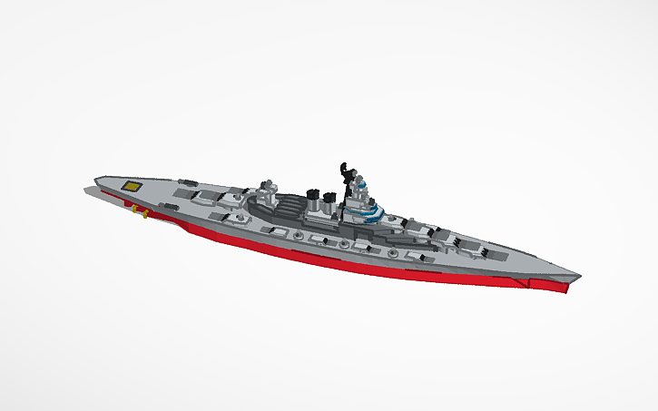 3D design USS Iowa - Tinkercad