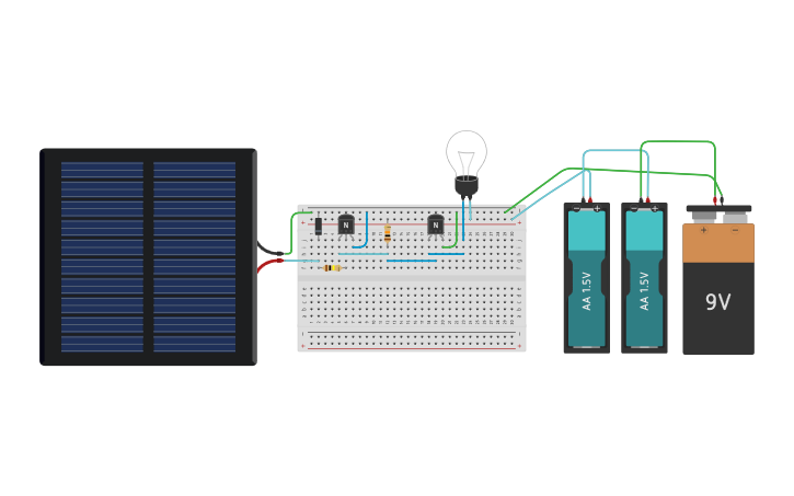 Circuit design SOlar Cell Panel System Jae X2 - Tinkercad