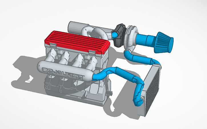 3D design turbo kit - Tinkercad