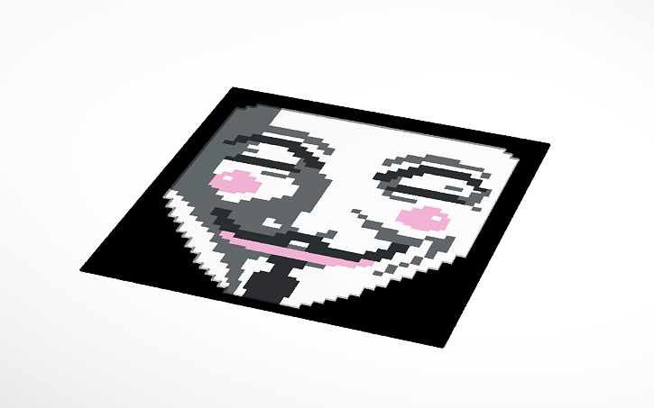 3D design HACKER MASK - Tinkercad