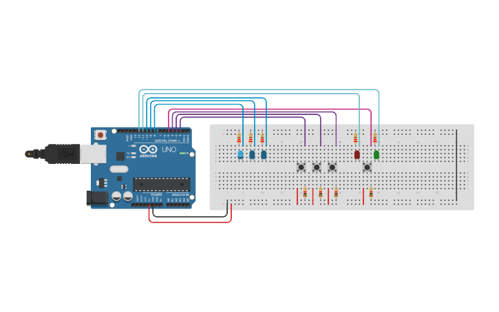 Circuit design led sys 1 - Tinkercad