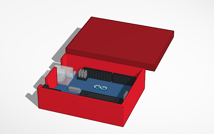 Button Case Cad Arduino 3D design Case Arduino - Tinkercad