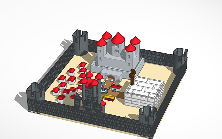 3D design Castillo medieval - Tinkercad