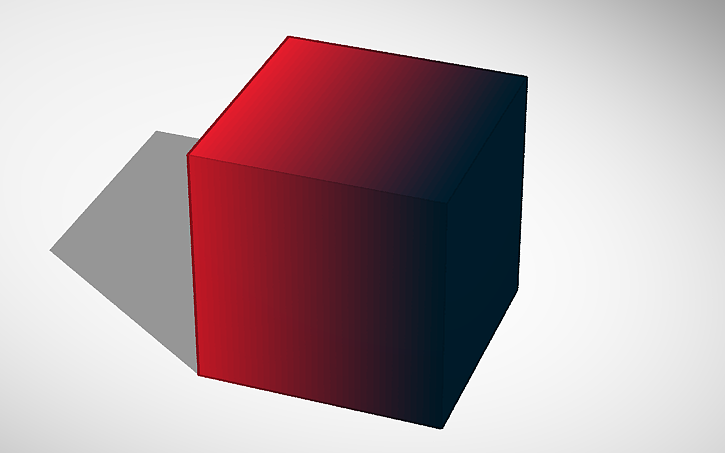 3D design Red to Black Gradient - Tinkercad