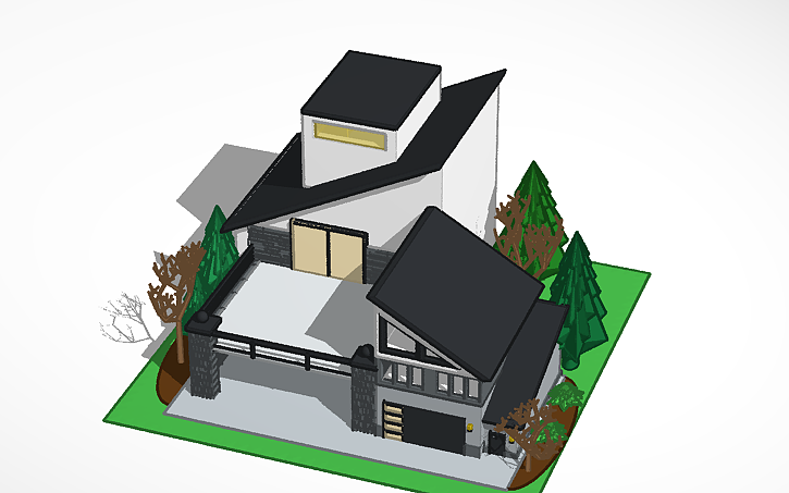 Modern Tinker 3D design Modern Home - Tinkercad
