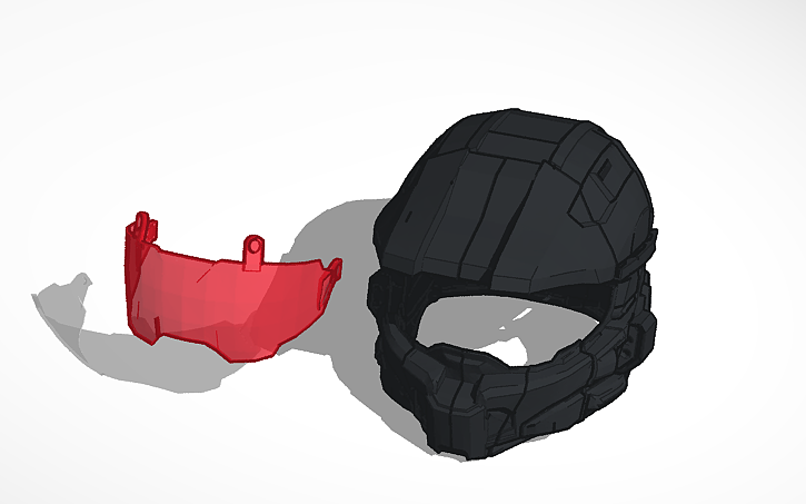 3D design HALO Master Chief Helmet Black - Tinkercad