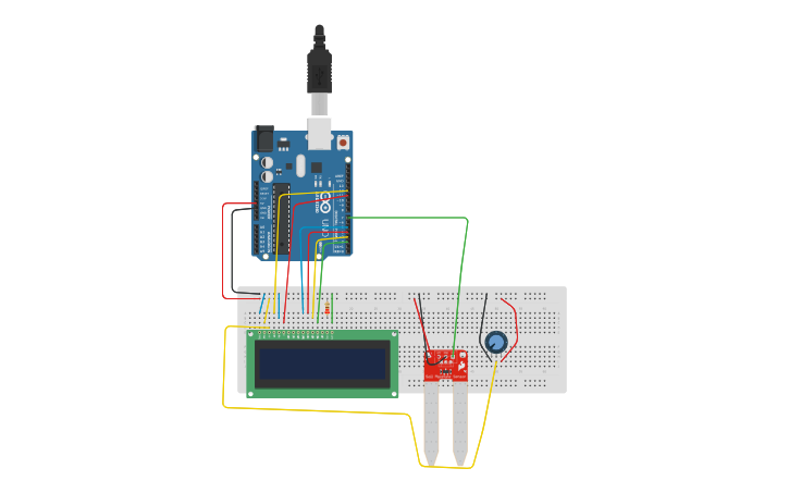 Autocad Humidity Sensor Circuit design Sensor de humedad - Tinkercad
