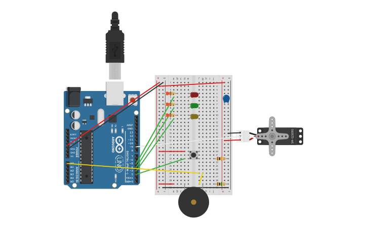 Arduino Knocker Circuit design Arduino Knock Lock - Tinkercad