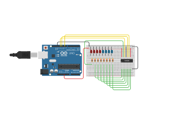 Parallel Shift Resistor Arduino Circuit design Arduino Macros - Serial to Parallel Shift Register ...