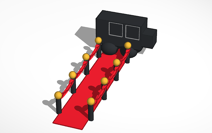 3D design red carpet - Tinkercad