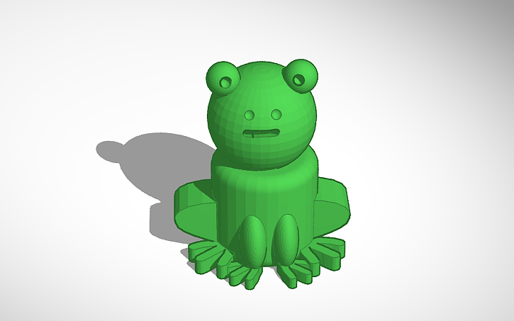 Frog Solidworks 3D design Frog - Tinkercad