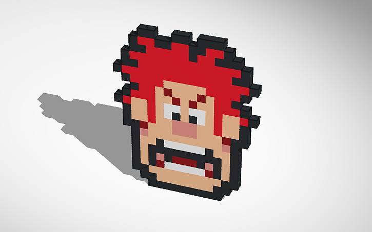3D design Pixel art Wreck-it-Ralph - Tinkercad
