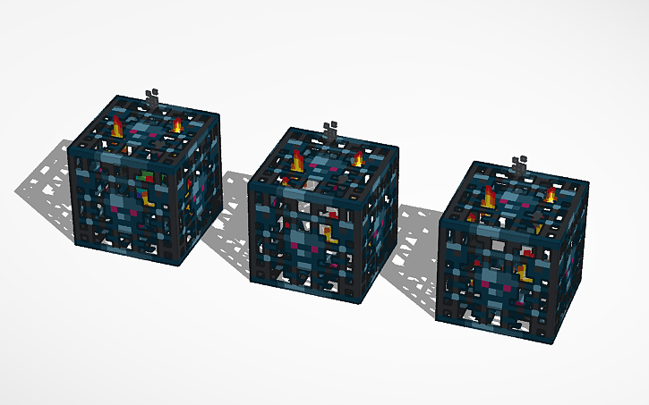 3D design Minecraft mob spawners - Tinkercad