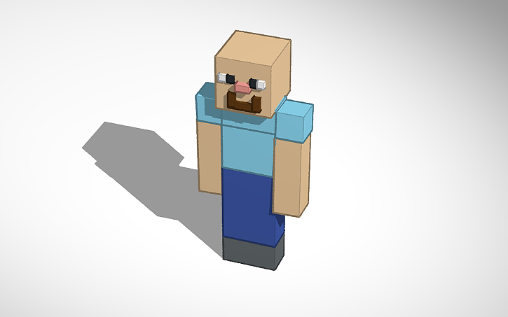 3D design Minecraft Steve - Tinkercad