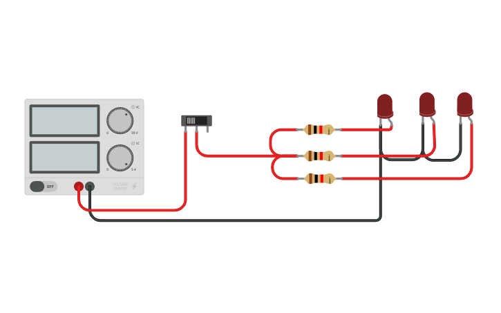 Circuit design LED 2 - Tinkercad