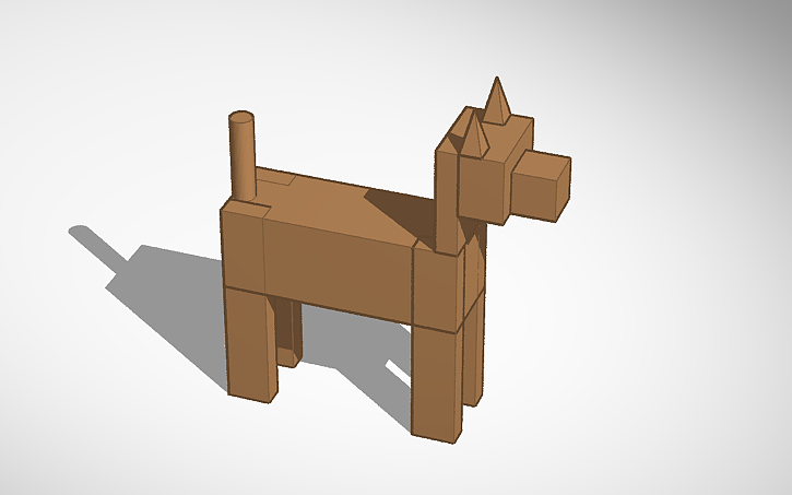3D design Simple Dog - Tinkercad