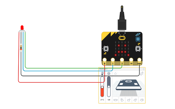 Circuit design Led RGB - Tinkercad