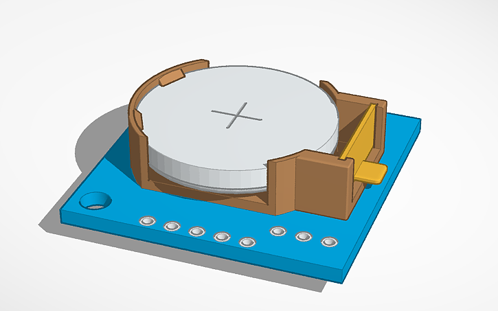 3D design Rtc Ds1307 LIR 2032 - Tinkercad
