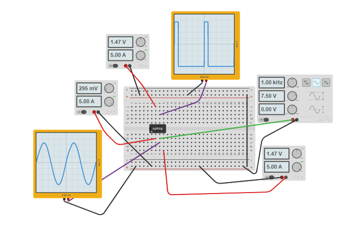 Circuit design comparator - Tinkercad