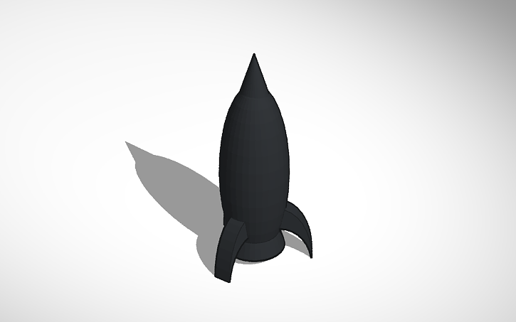 3D design rocket ship - Tinkercad