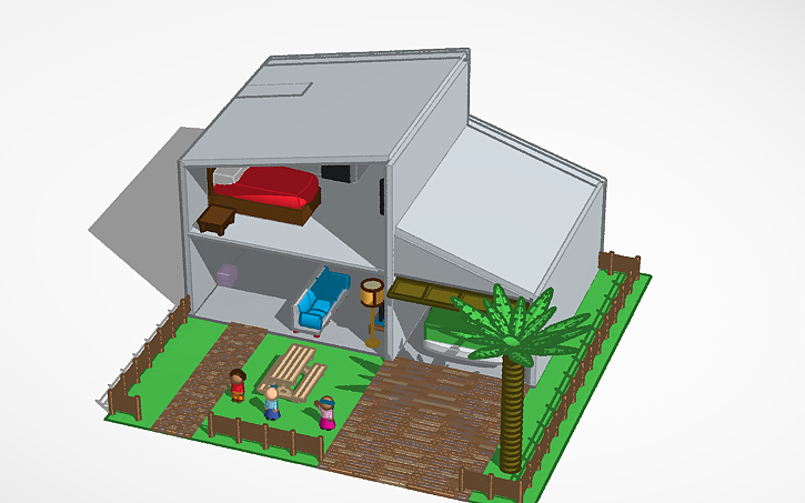 3D design House Challenge - Full Interior - Tinkercad