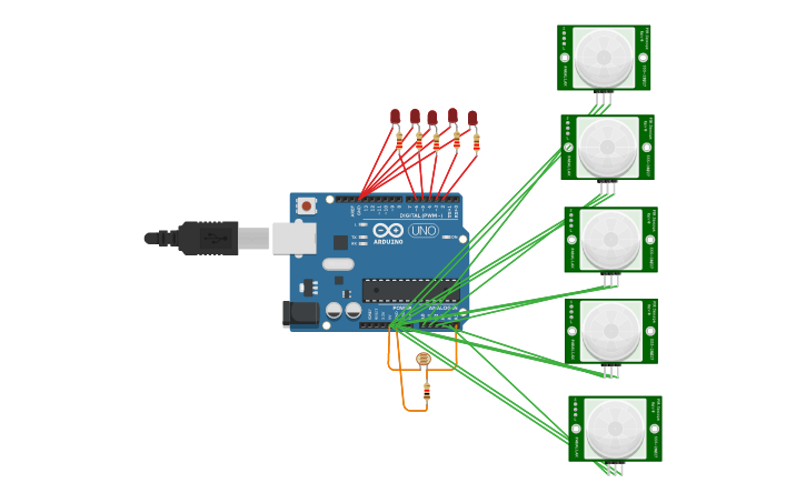 Circuit design Smart Street Light System Using IR and LDR With Arduino ...