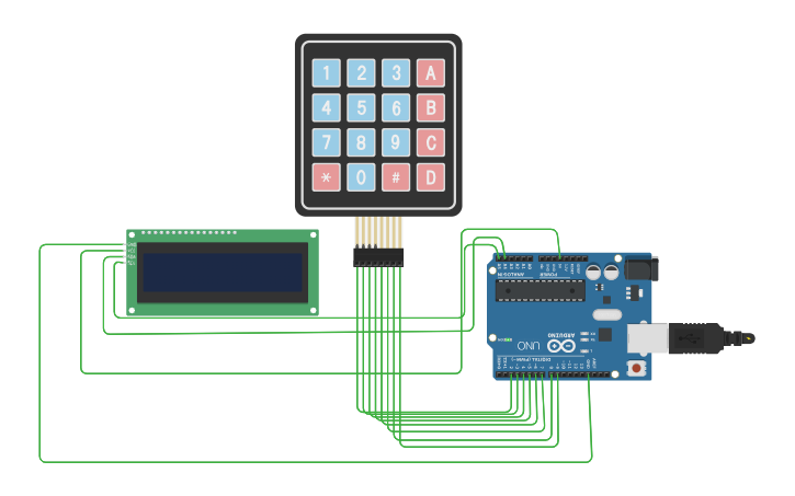 Circuit design Interfacing Keypad & LCD with Arduino - Tinkercad