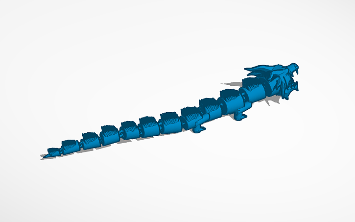 3D design movable and copyable dragon. - Tinkercad