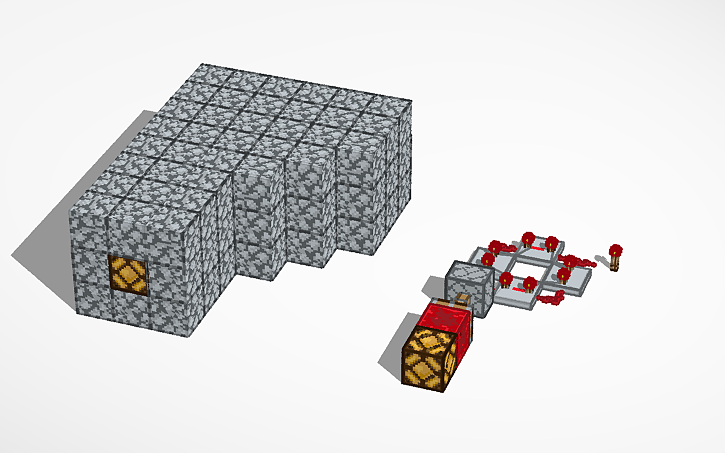 3D design Minecraft flashing light circuit - Tinkercad