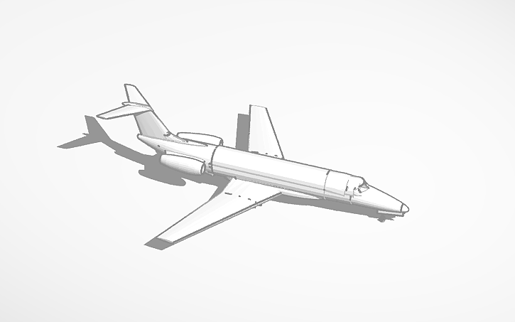 3D design Embraer ERJ-135 - Tinkercad